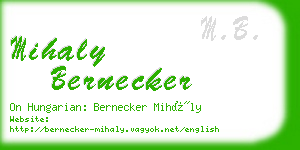 mihaly bernecker business card